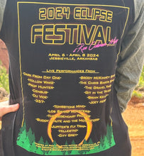 Load image into Gallery viewer, Band Line up on back of eclipse Commemorative shirt
