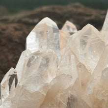Load image into Gallery viewer, View of Clear Quartz Crystal Point On Cluster
