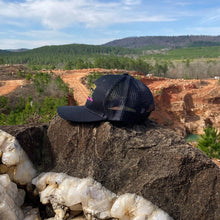 Load image into Gallery viewer, Black 2024 Eclipse Festival Ron Coleman Mining Baseball Cap Hat, Picture Taken In Front Of The Beautiful Ron Coleman Crystal Mine
