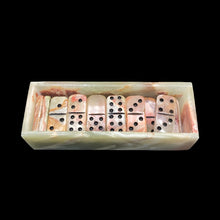 Load image into Gallery viewer, Inside The Green Onyx Domino Case With Dominos
