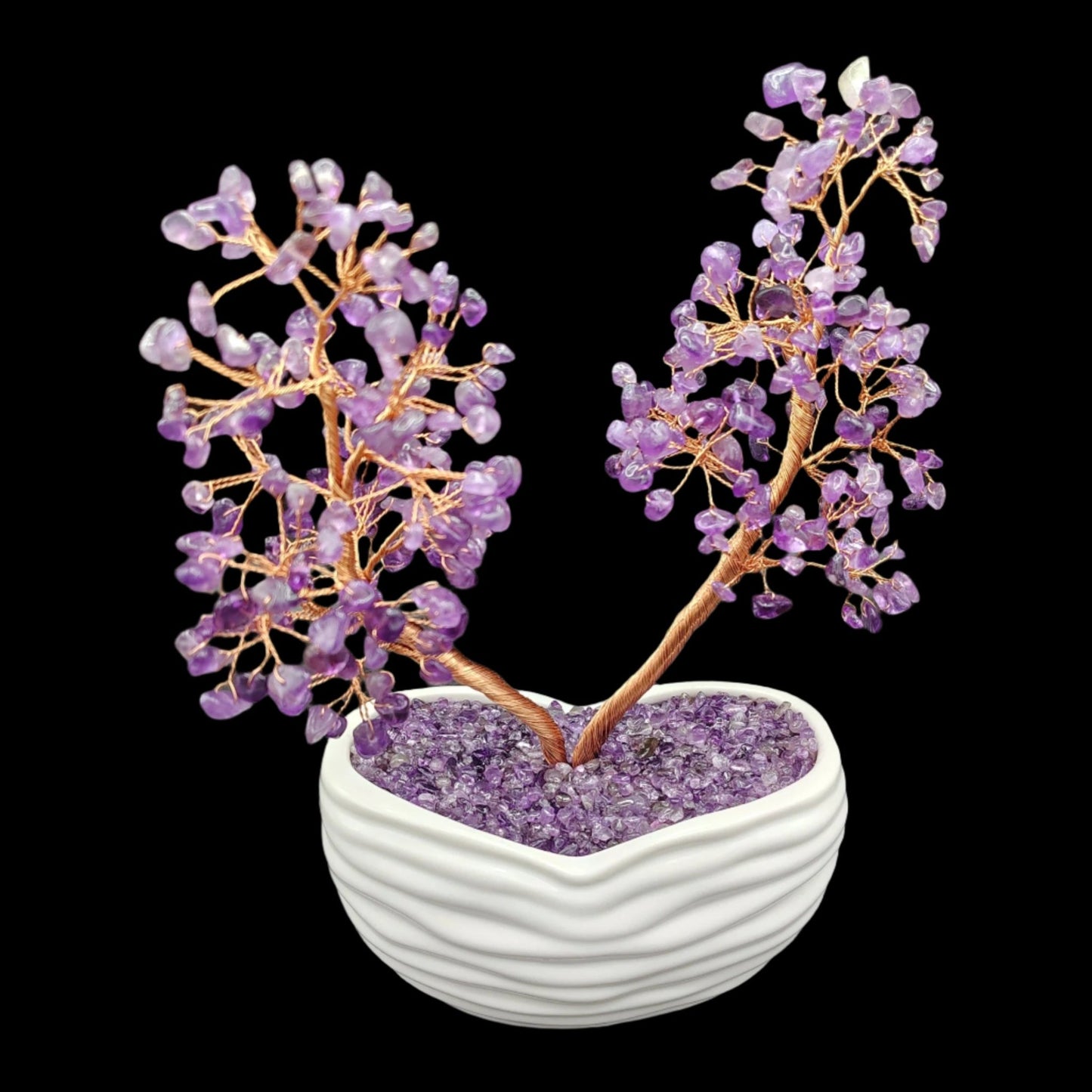 This is the back side of this Amethyst gemstone tree