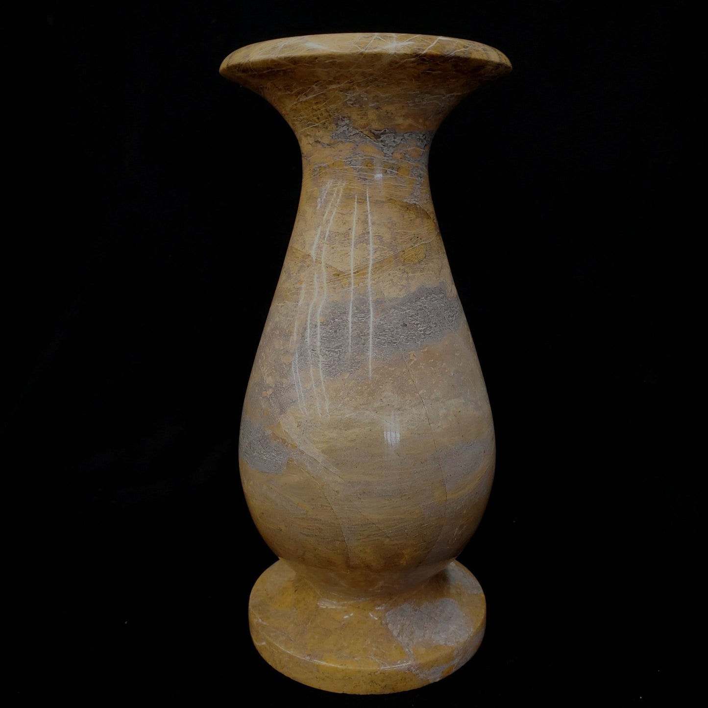 Artisan Vase Carved Peacock Marble Silhouette Vase Tabletop Accent