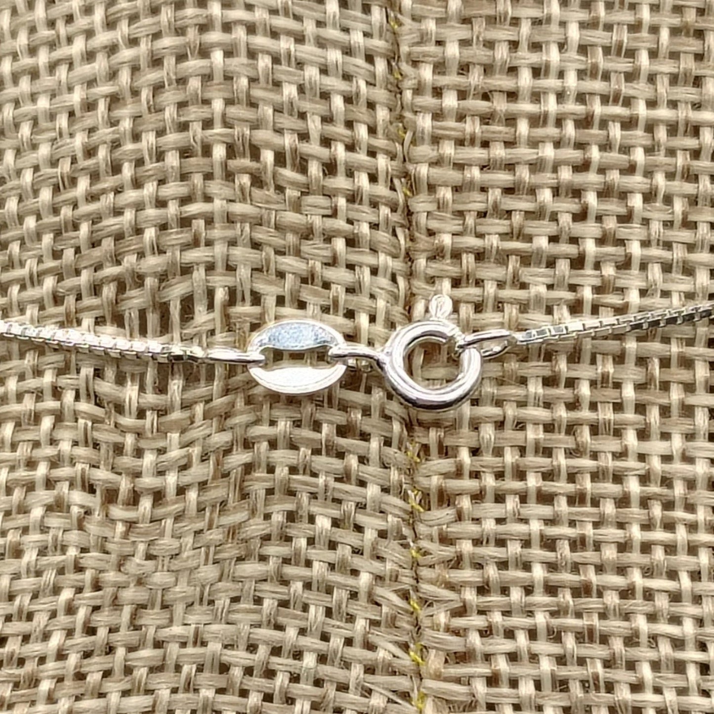 This is a close up of the Sterling Silver spring ring clasp