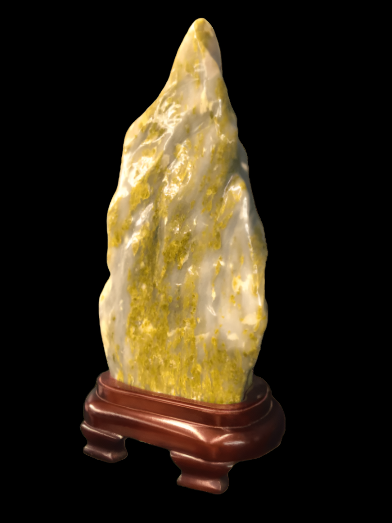 Carved Serpentine Stone On Wood Display Curated Home Decor