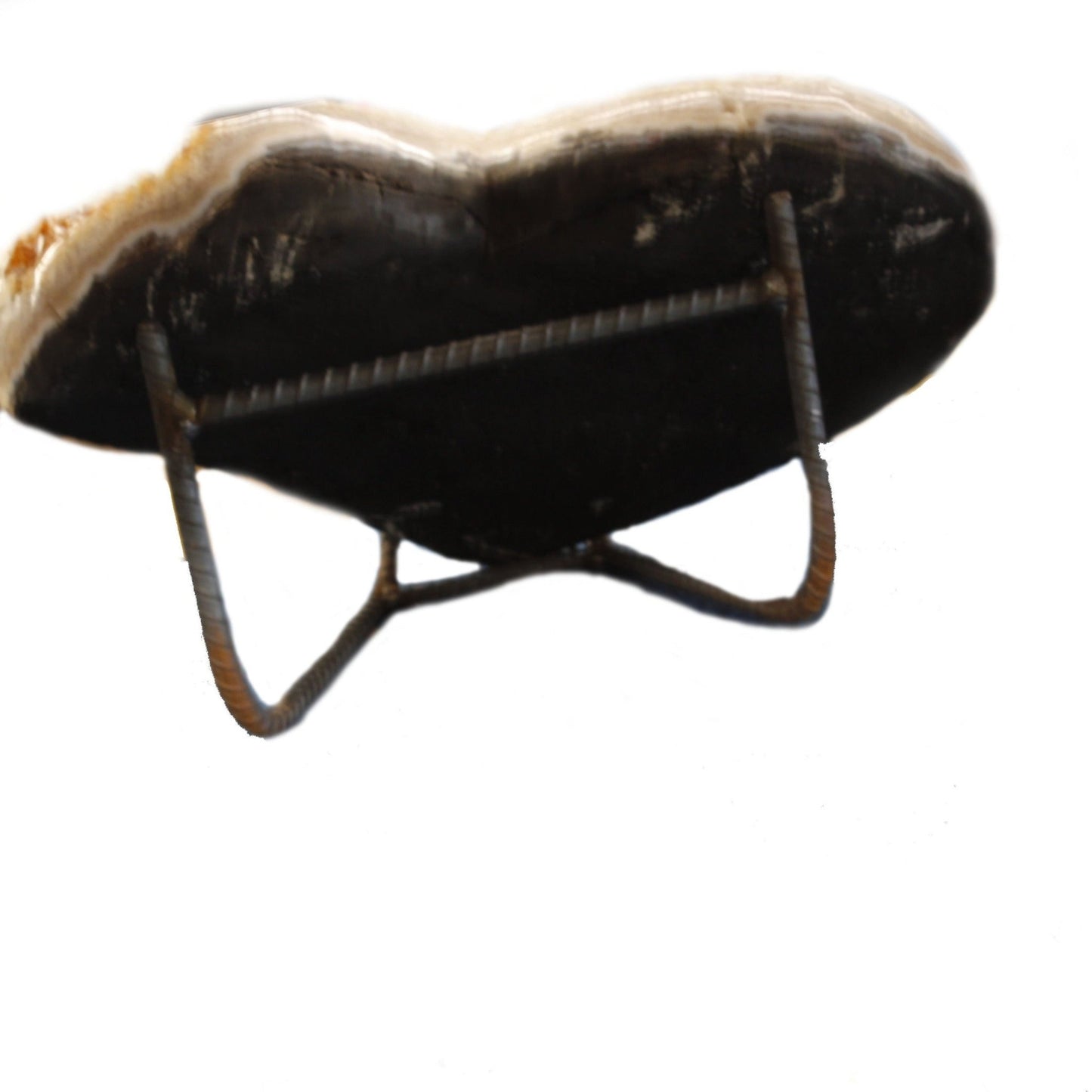 Back Of Citrine Quartz Crystal Heart Shape Mineral Specimen