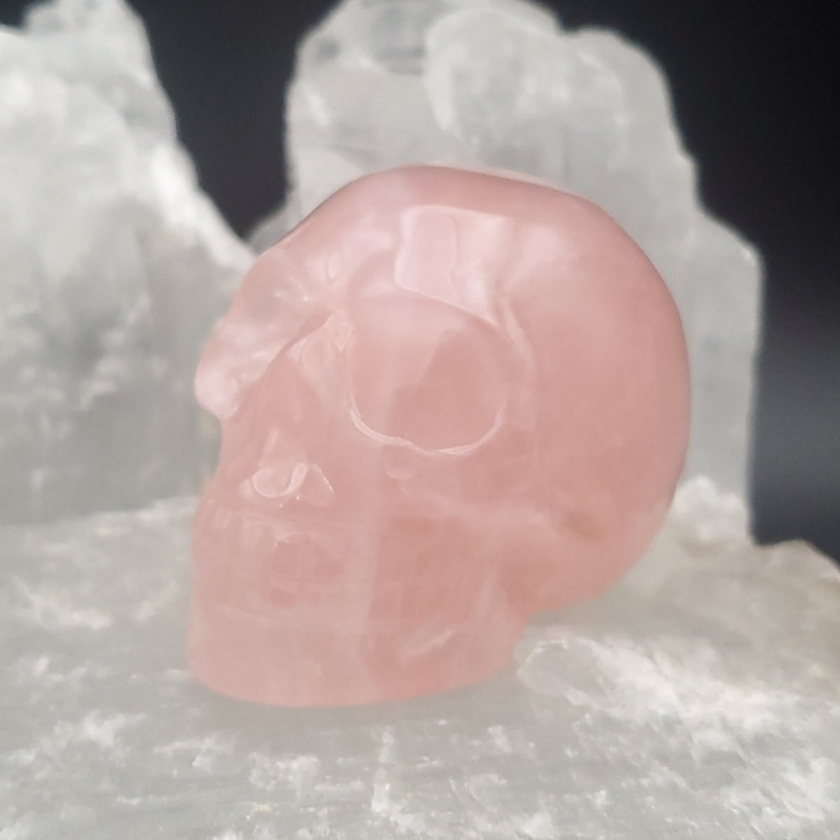 Rose Quartz Crystal Carved Skull Assorted Stones
