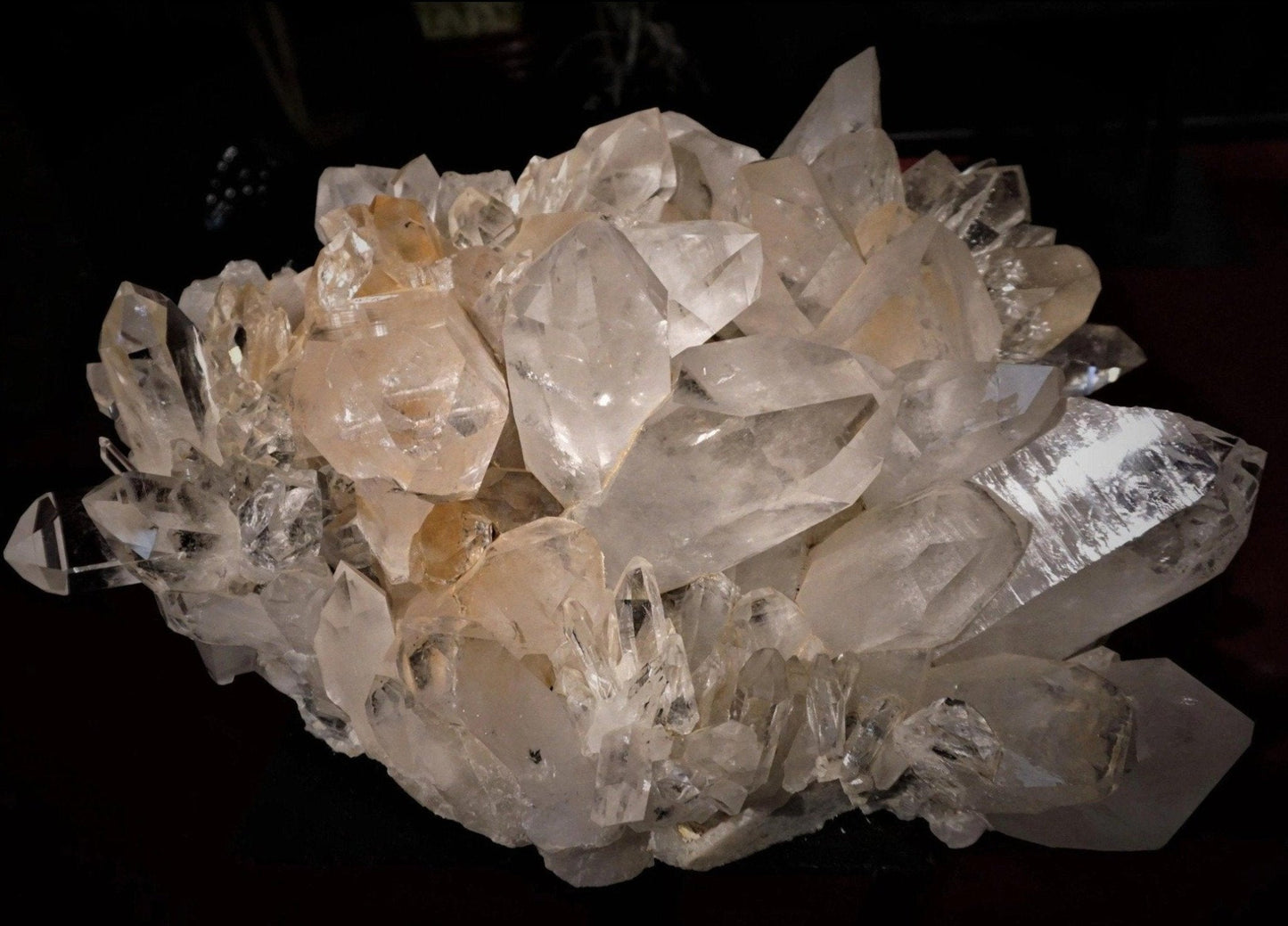 Massive Arkansas Quartz Crystal Cluster On Stand