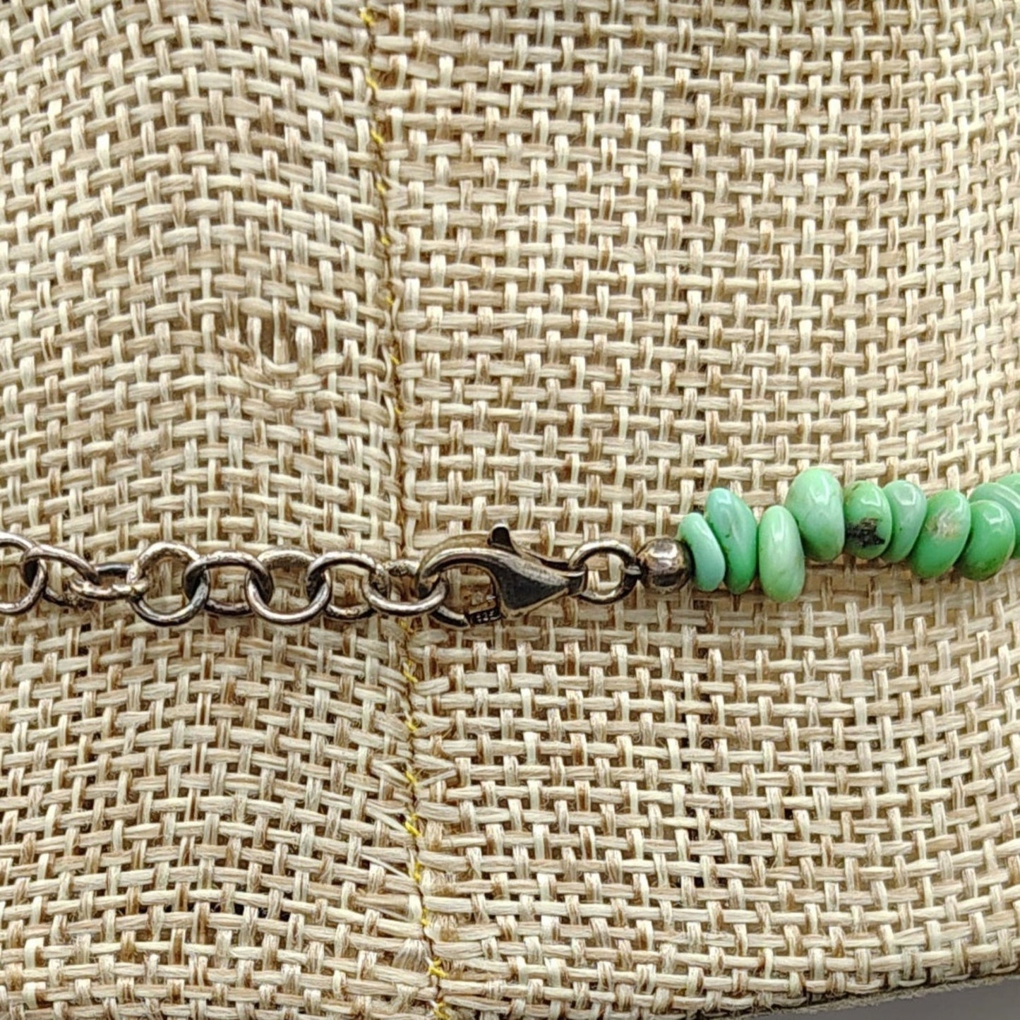 Close up of the lobster claw clasp