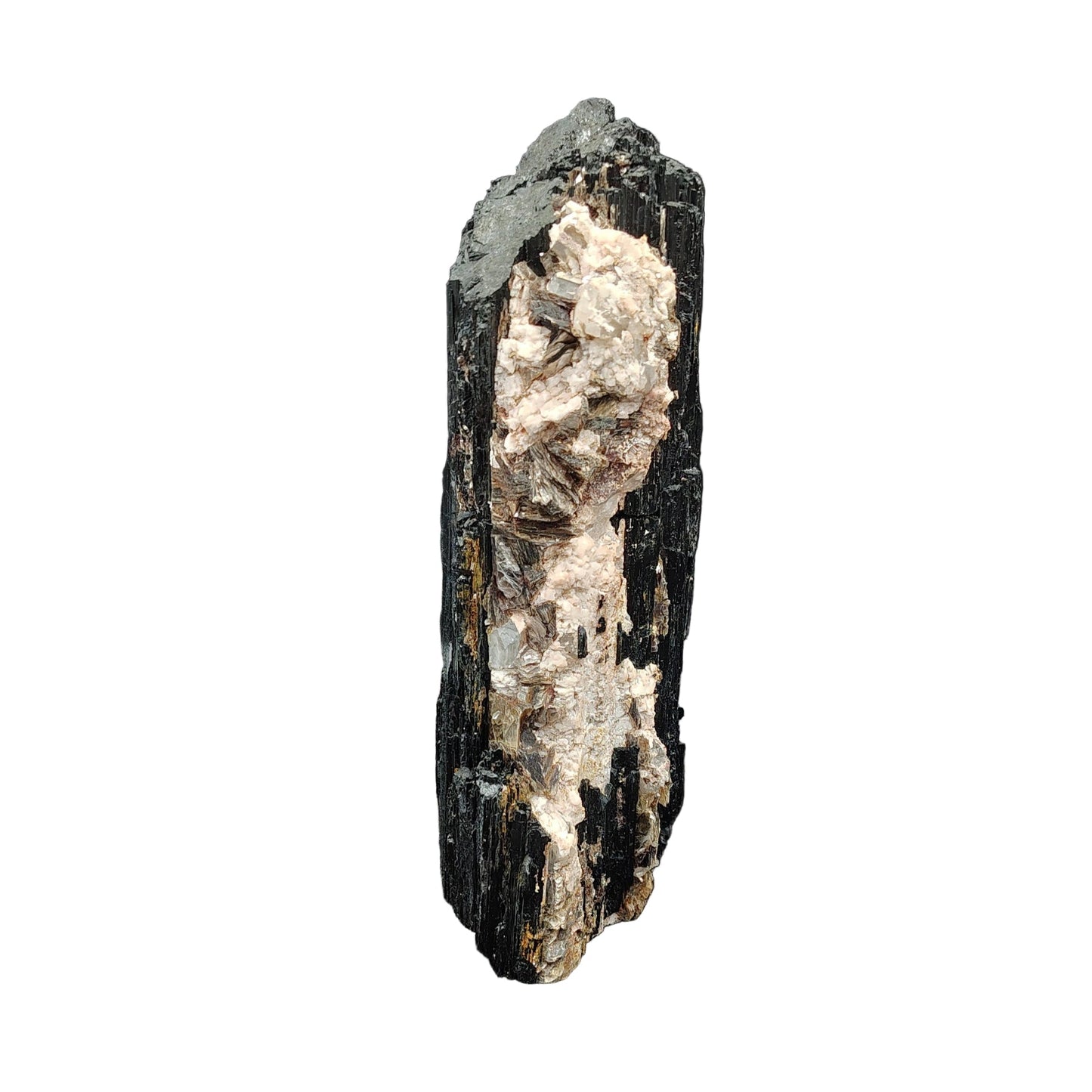 This is the right side of this black tourmaline with mica