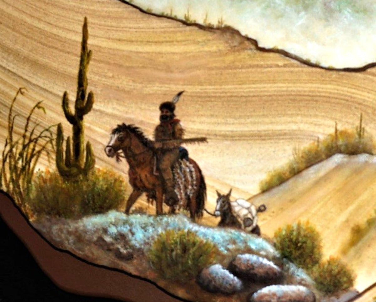 Original Artwork Horseback Rider Sandstone Wall Art