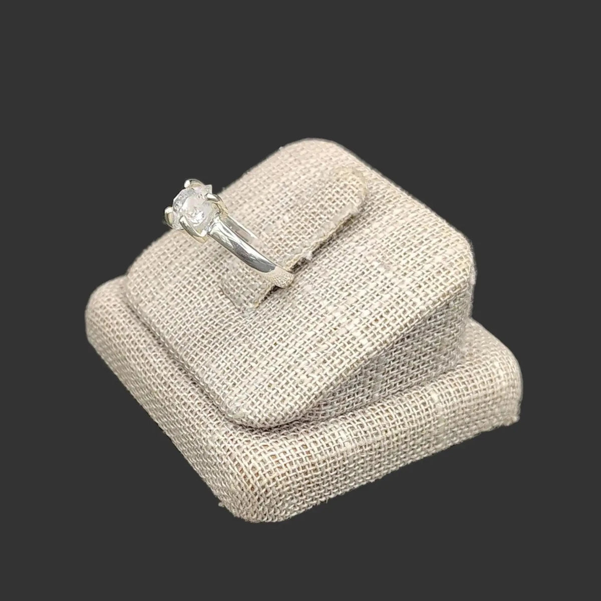 From the side view you can see how beautifully polished the Sterling Silver band is.