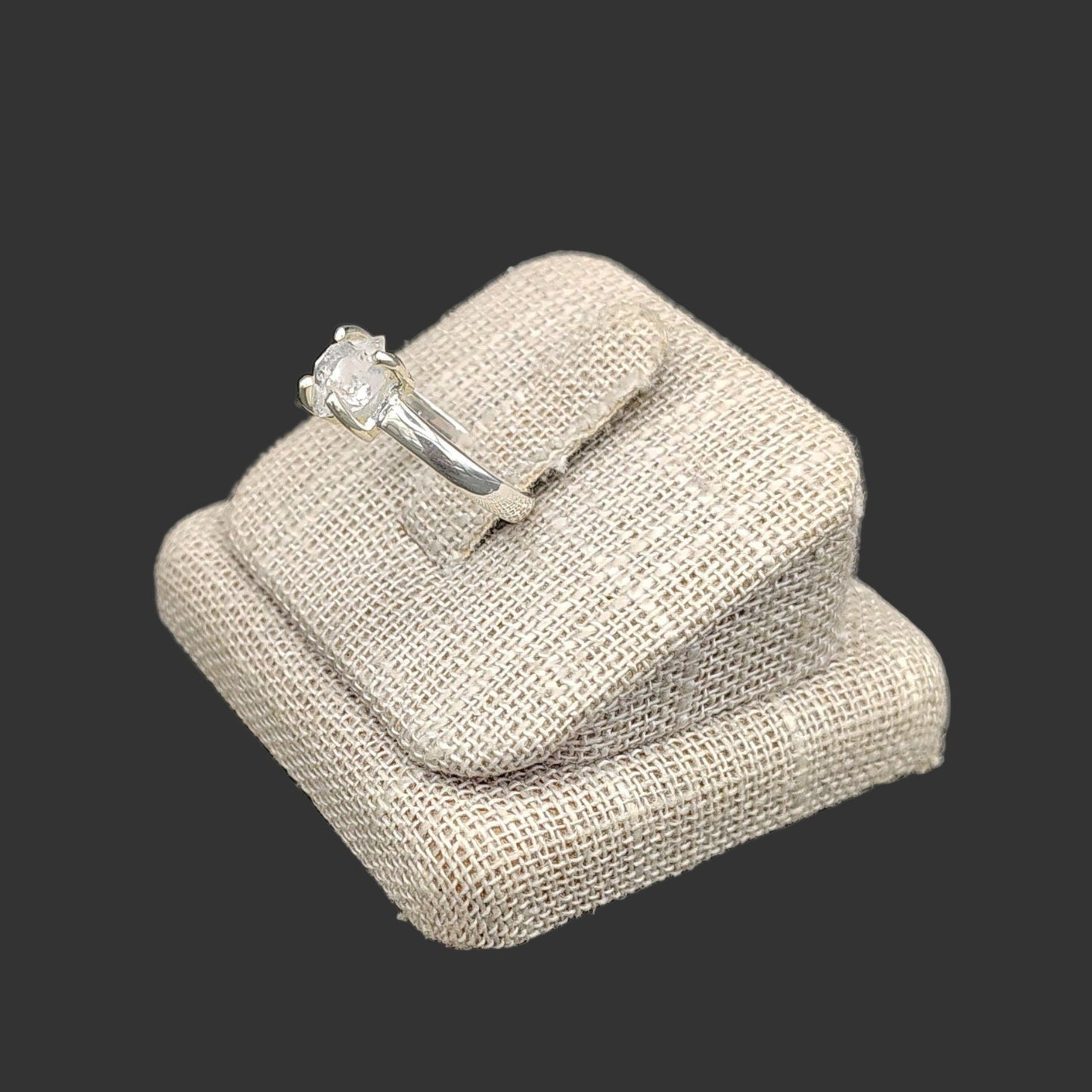 From the side view you can see how beautifully polished the Sterling Silver band is.