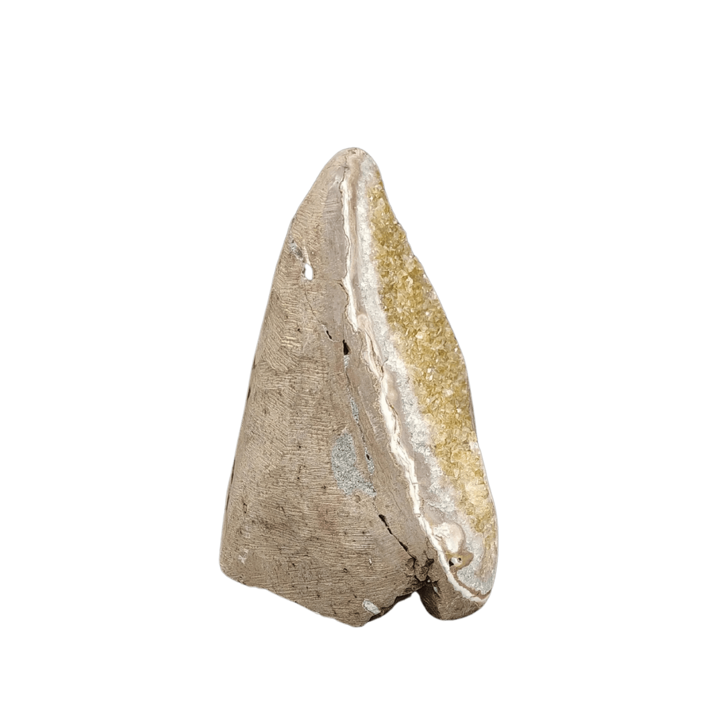 This is the right side of this half citrine geode