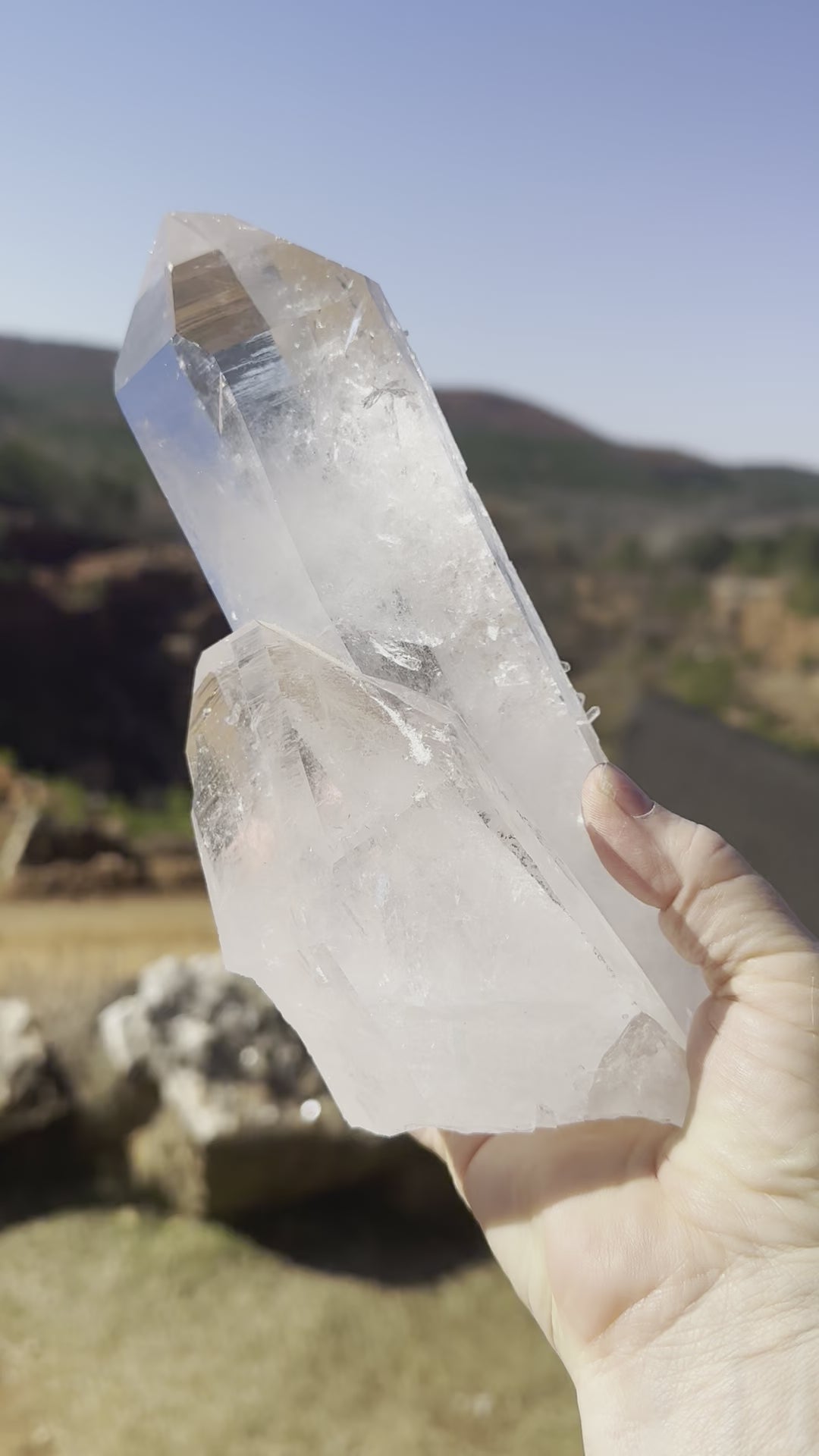 Fresh mine outlet dirt uncleaned Arkansas Quartz crystals