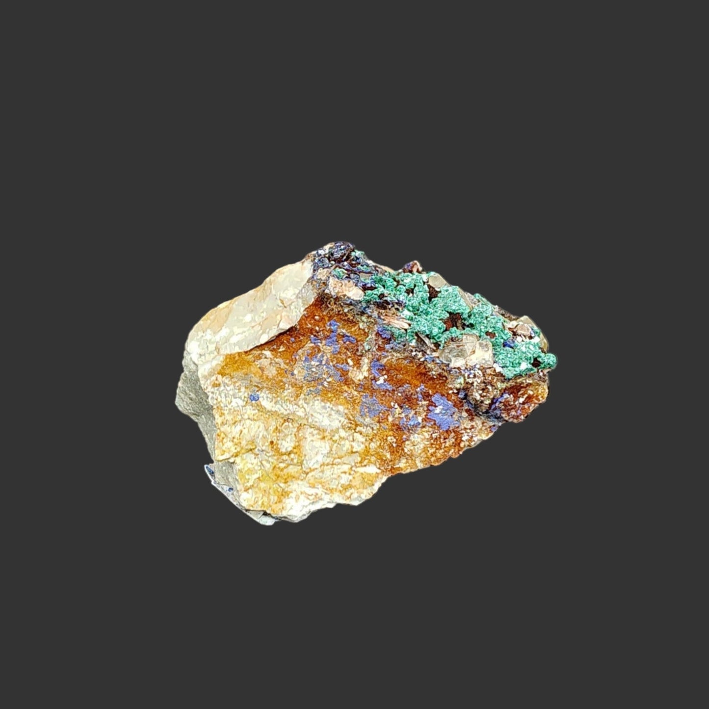 This is the right side of this small natural piece of azurite