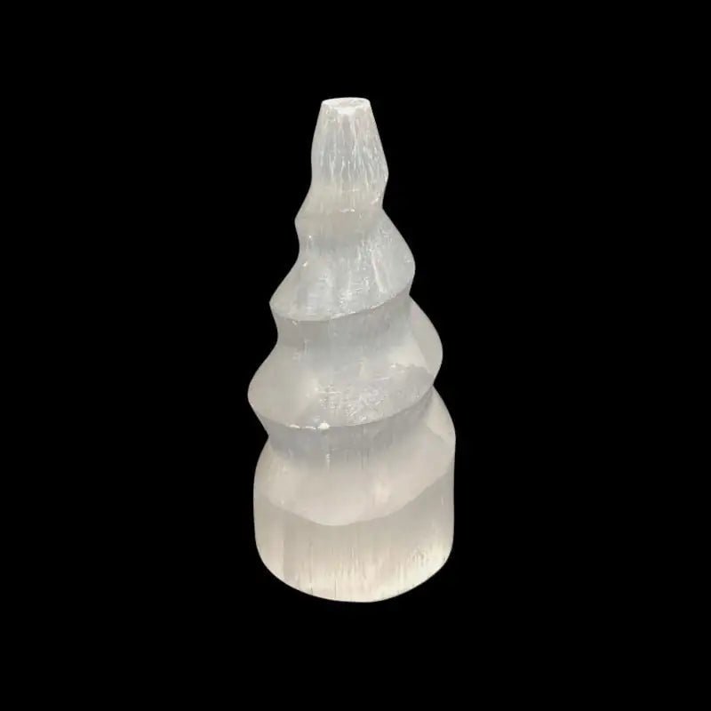 Selenite Twist In Artifical Light