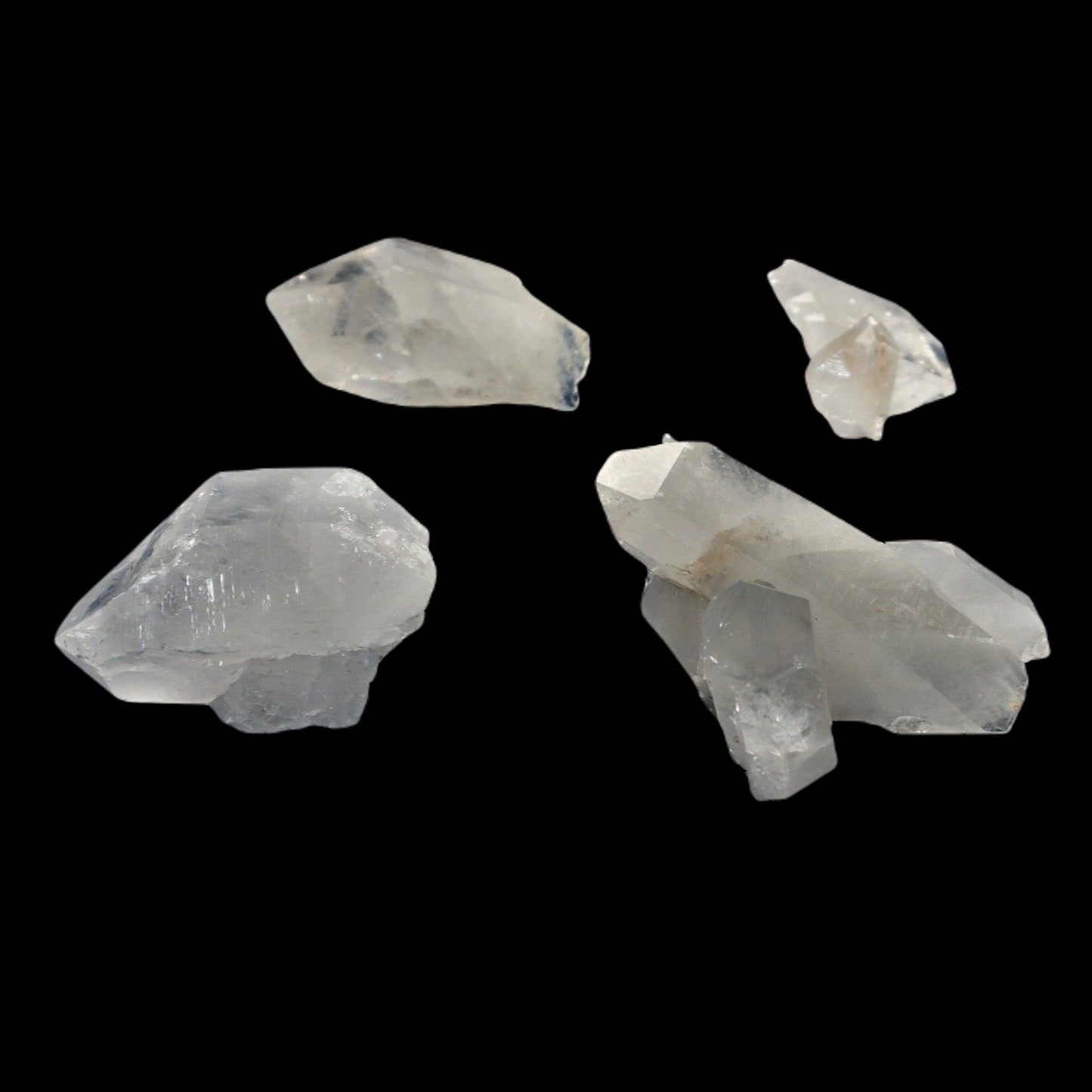 Several Self-Healed Quartz Crystals