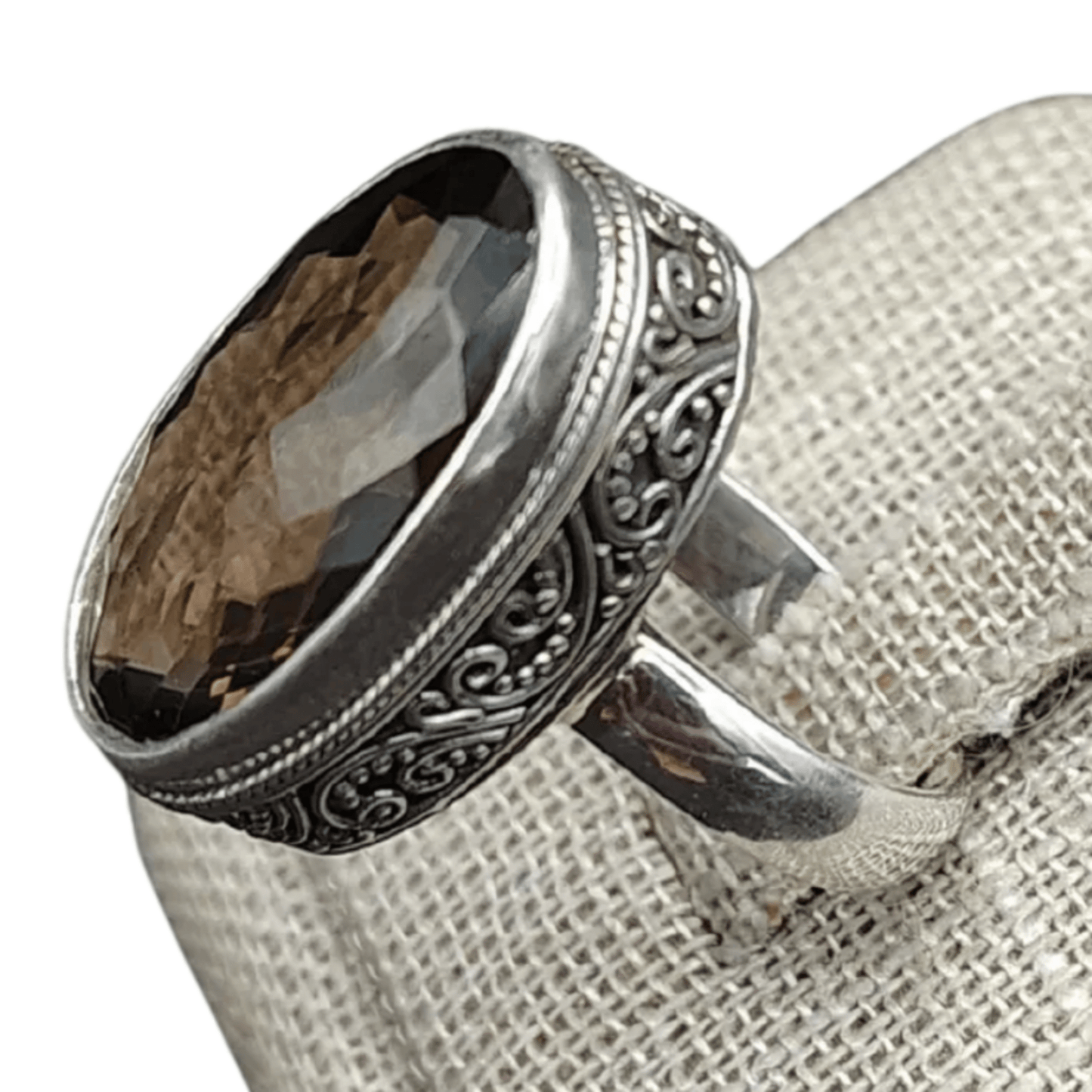 This is a close up of the Sterling Silver bezel