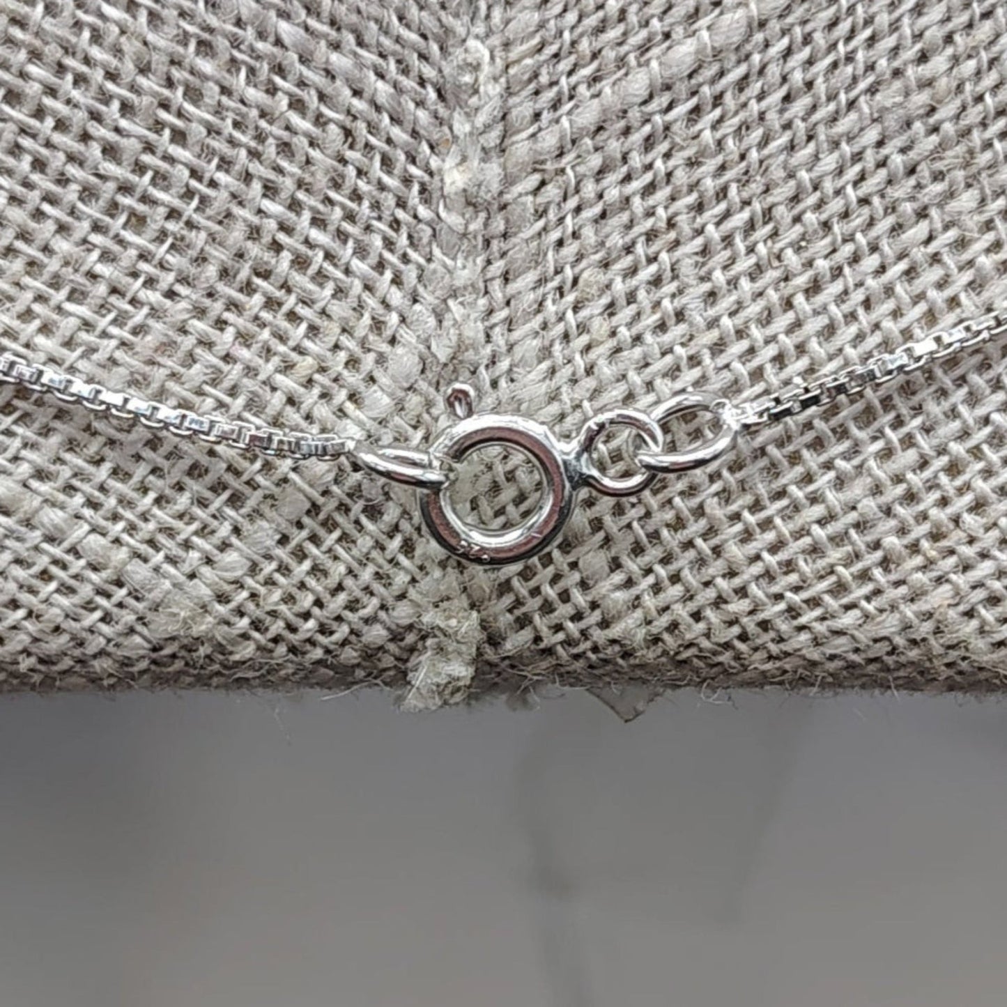 This is a close up of this Sterling Silver spring ring clasp