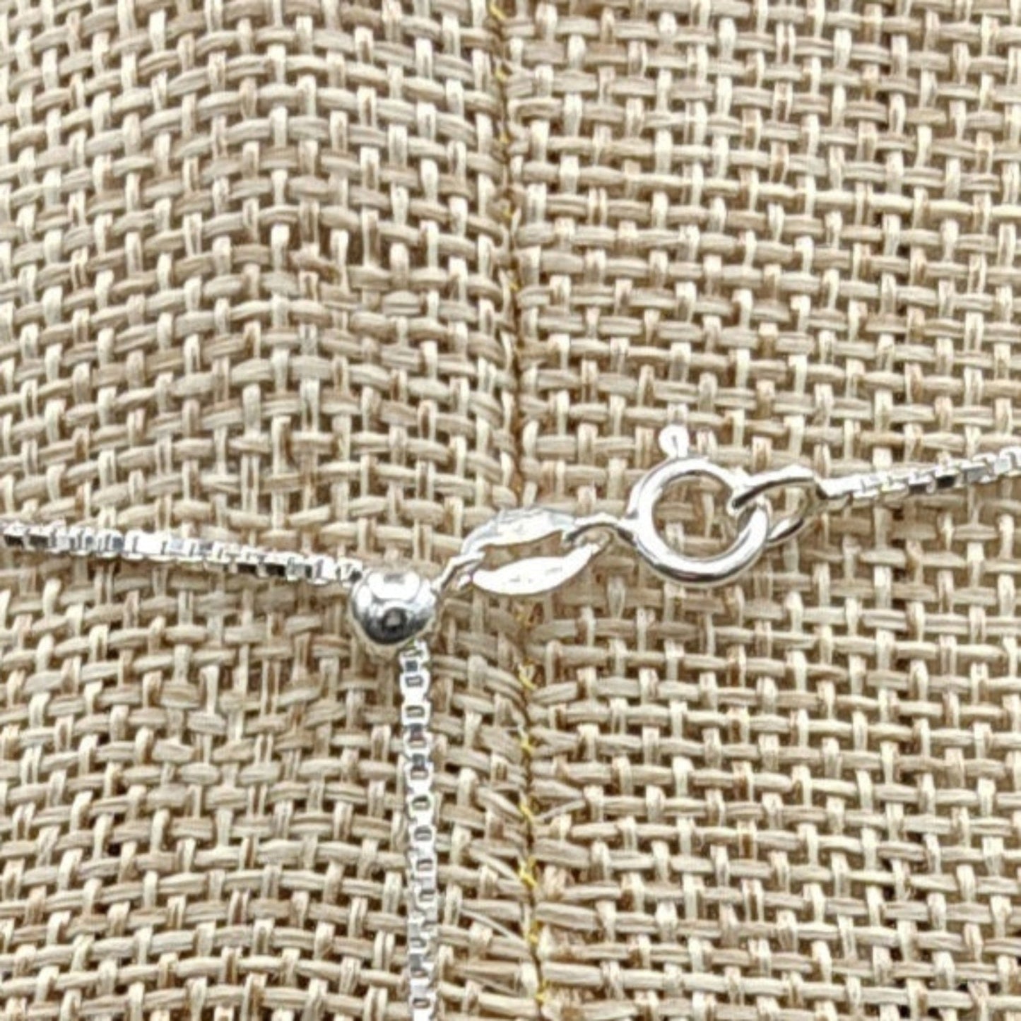 This is a close up of this Sterling Silver spring ring clasp