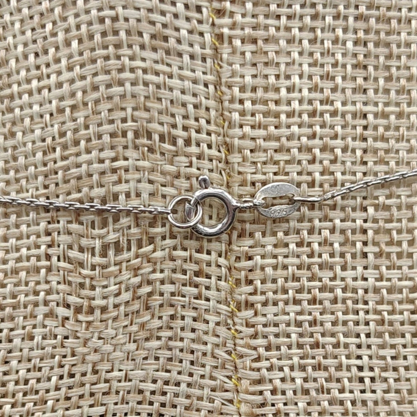 This is a close up of this Sterling Silver spring ring clasp
