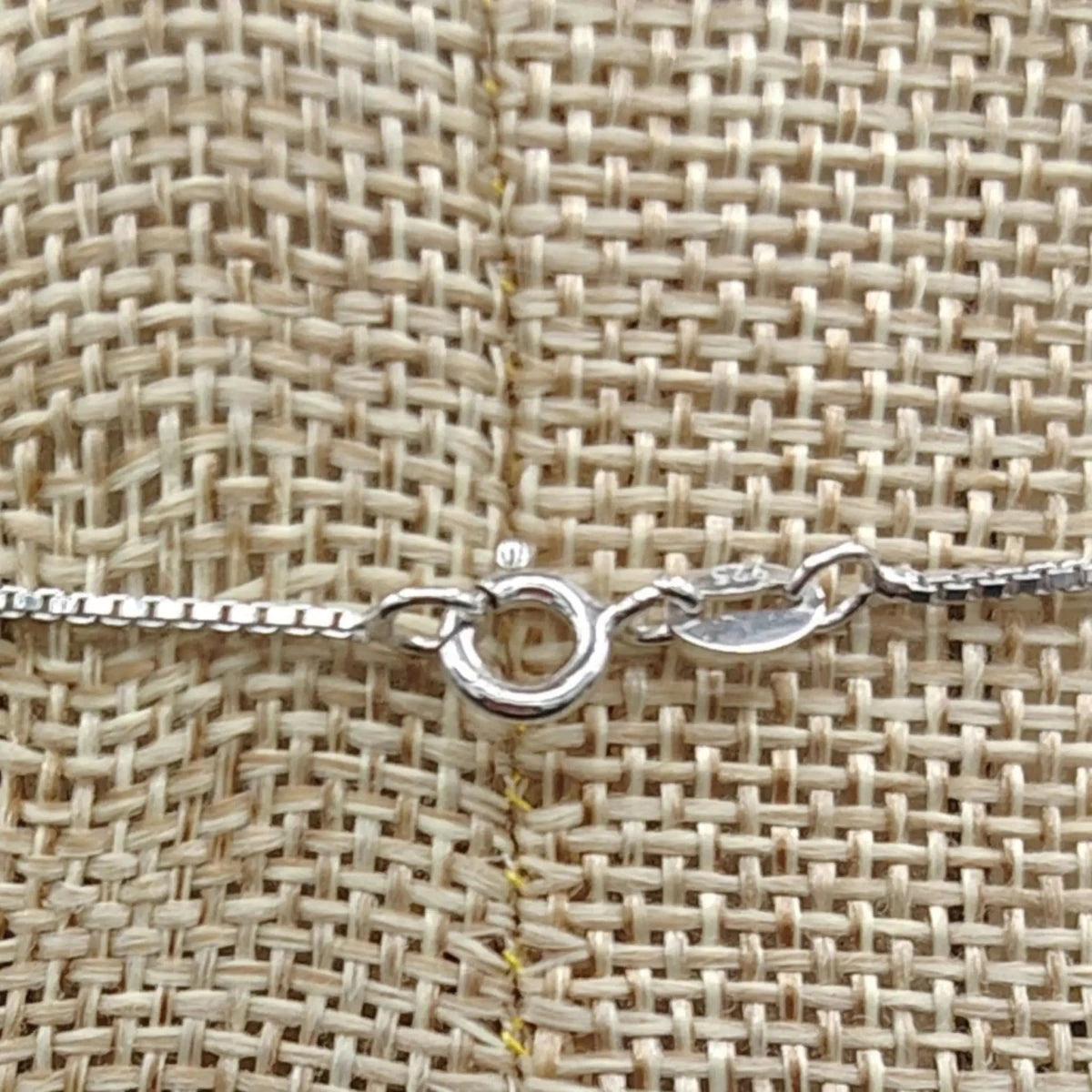 This is a close up of this Sterling Silver Spring Ring Clasp