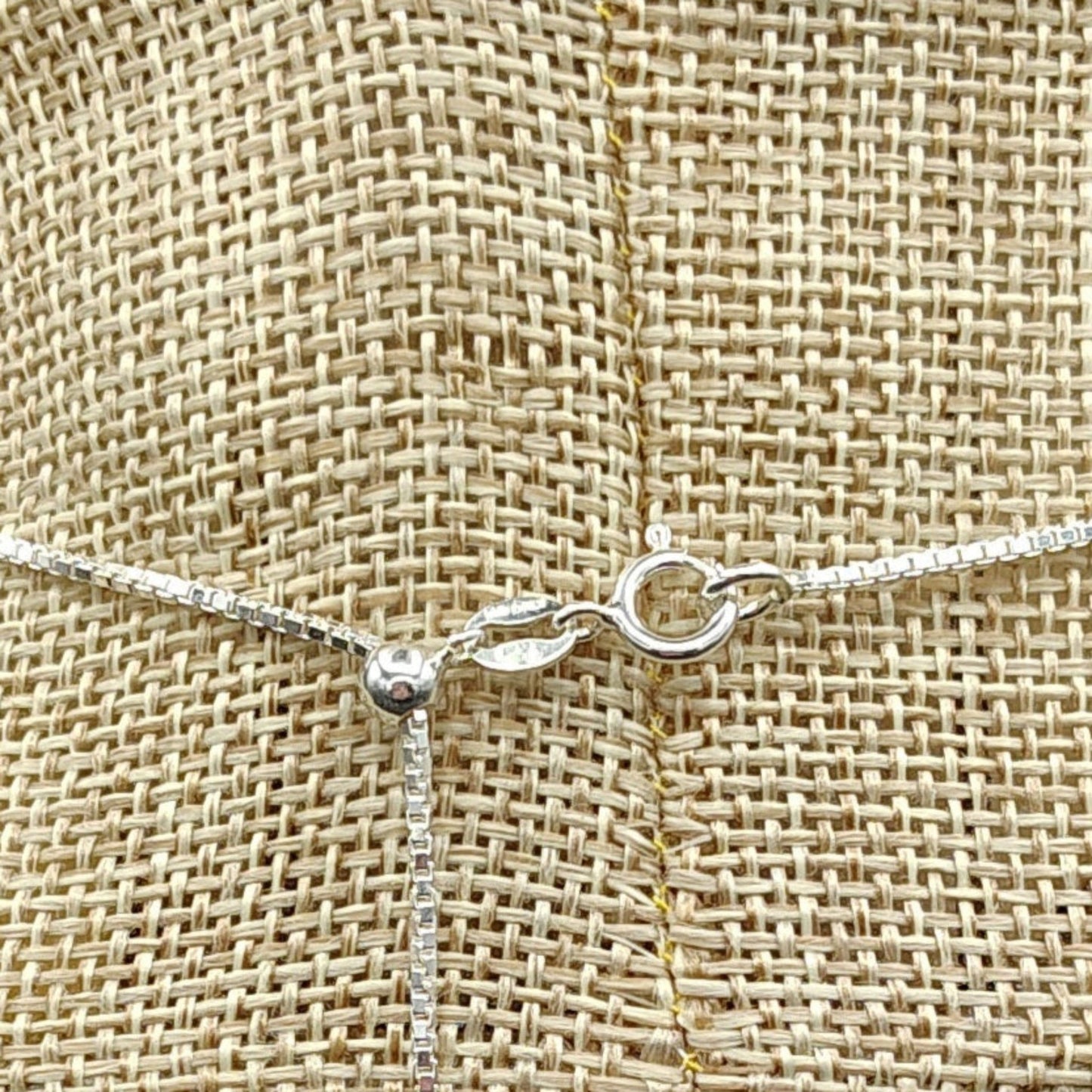 This is a close up of this Sterling Silver spring ring clasp