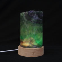 Load image into Gallery viewer, Fluorite Lamp with yellow light
