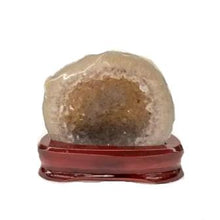 Load image into Gallery viewer, Agate Specimen Clear Druzy Crystals On Display
