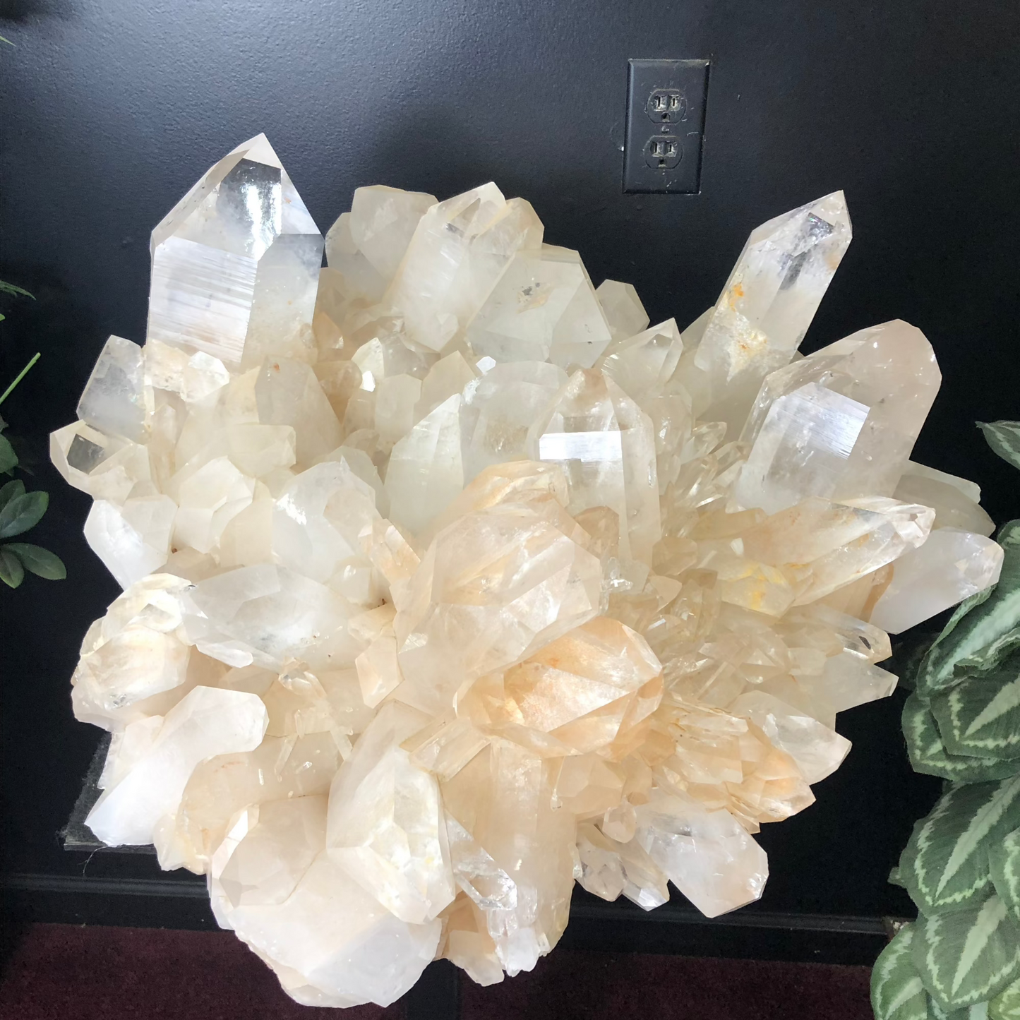 Close Up Large Arkansas Quartz Crystal Cluster