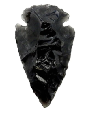 Black Obsidian To Carve Arrowheads
