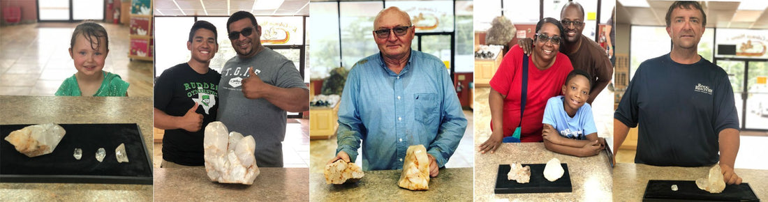 People shwoing their crystal finds.