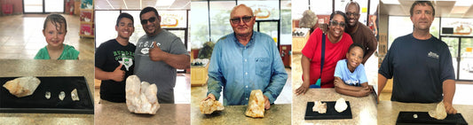 People shwoing their crystal finds.