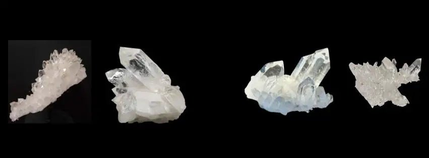 4 Raw Quartz Crystal Clusters - Ron Coleman Mining