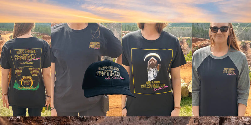 Black Total Solar Eclipse Apparel worn by a female