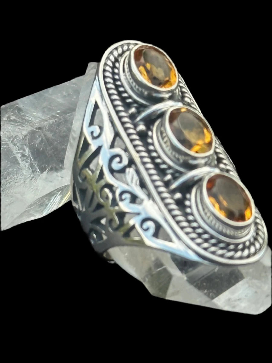 Close Up View Of Sterling Open Cut Design Ring Side