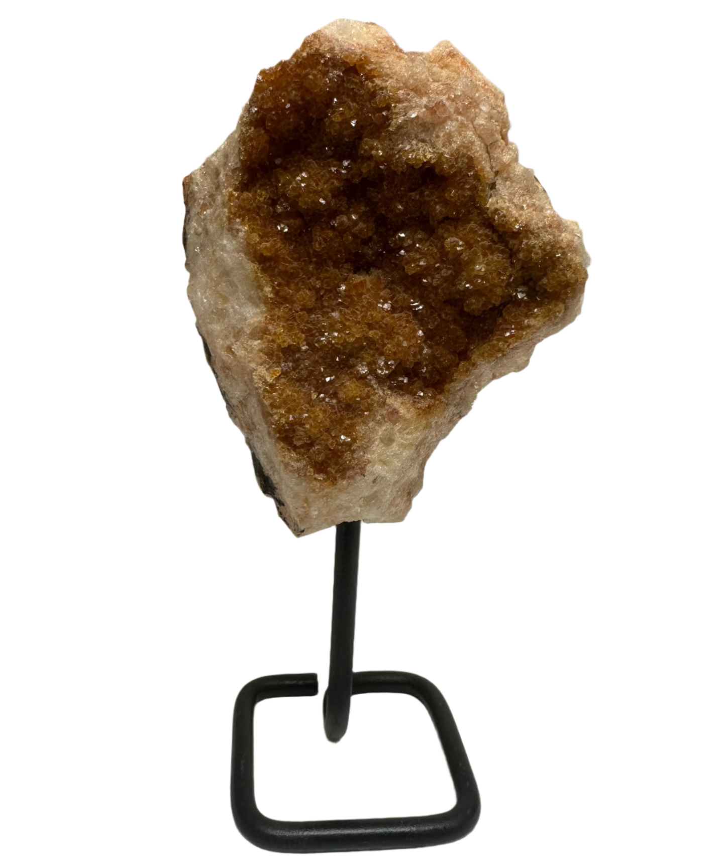 Citrine Druzy Geode On Stand