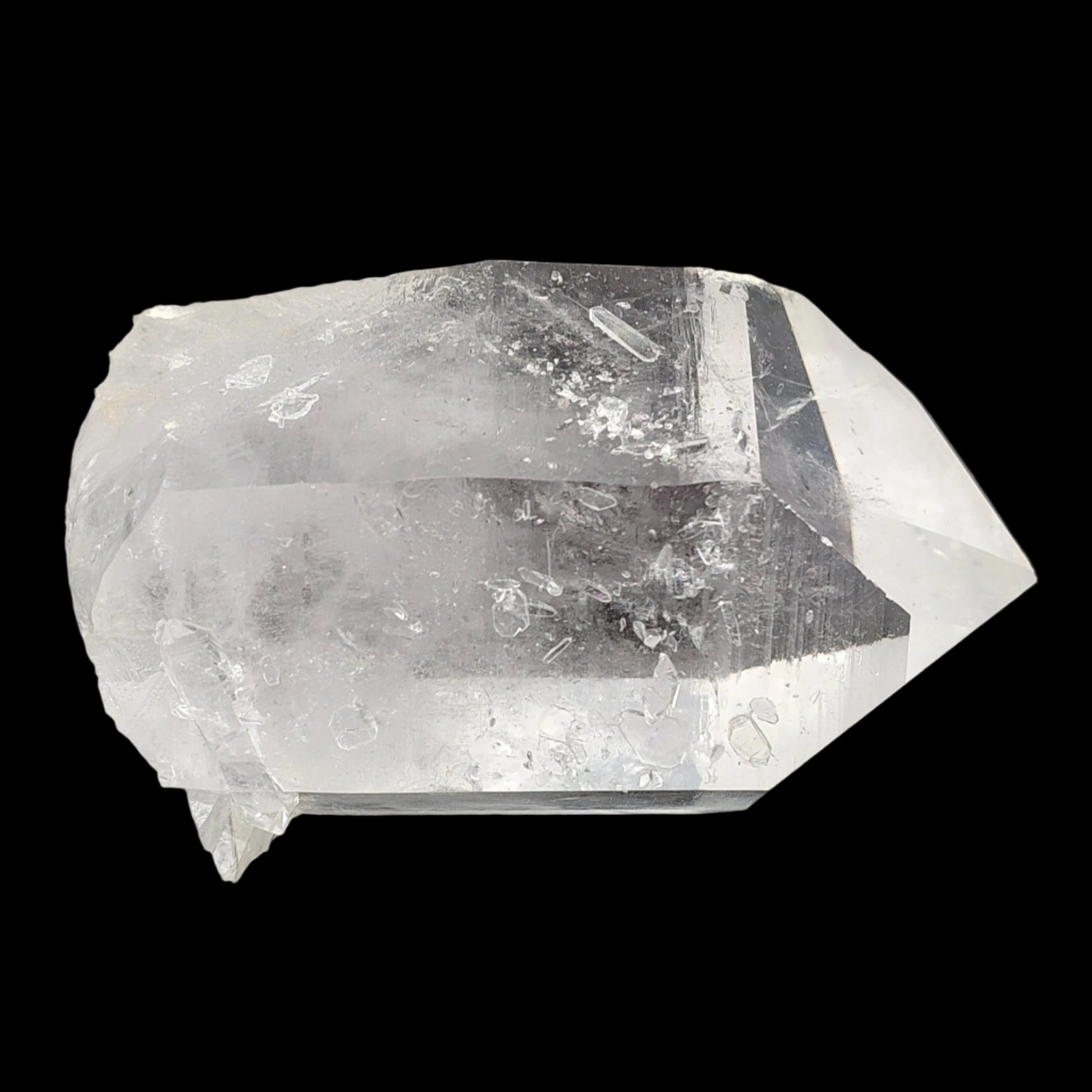 This is the right side view of this Quartz crystal point