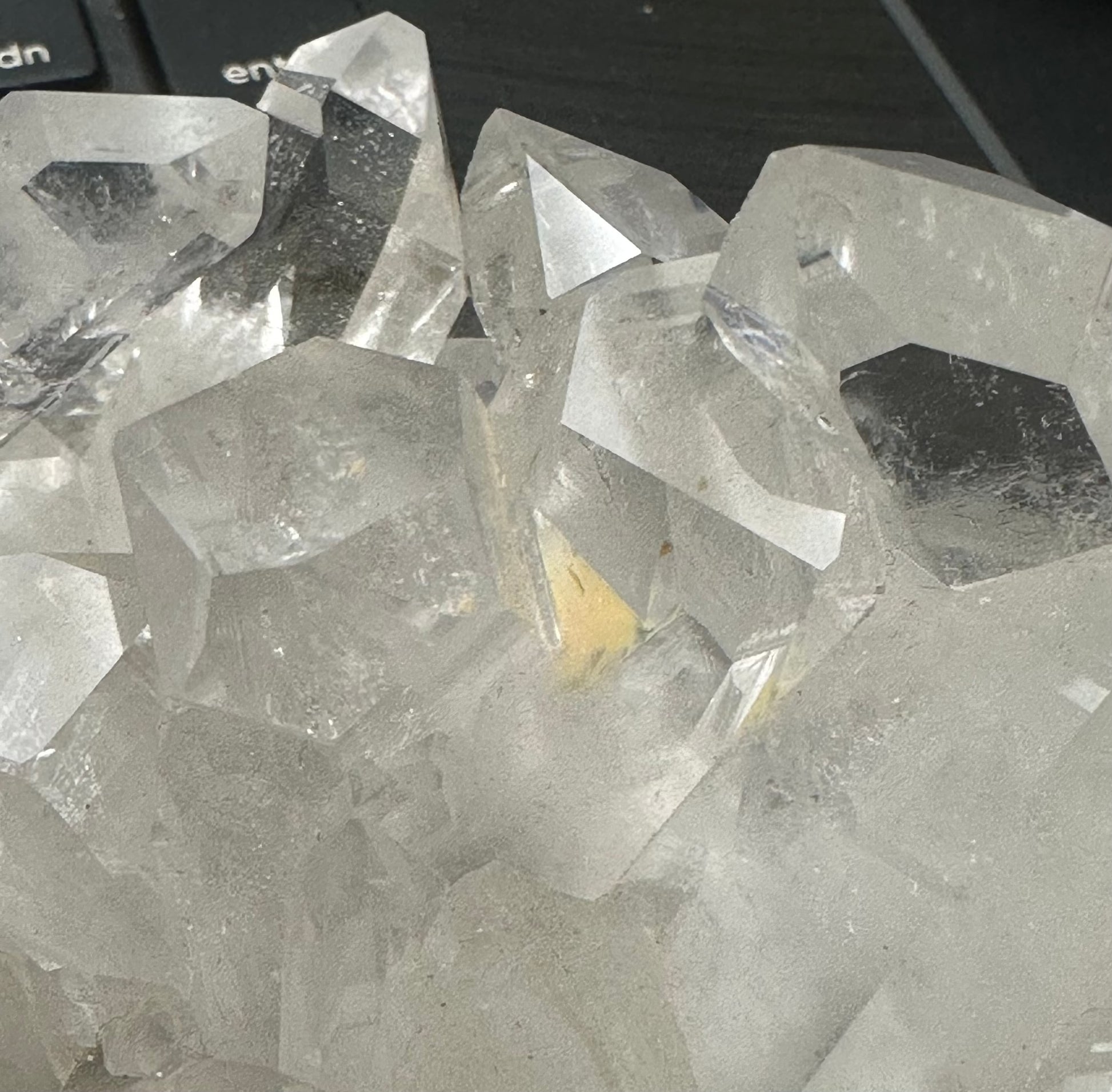 Oxalic Acid Between Crystal Points On A Cluster Of Crystals