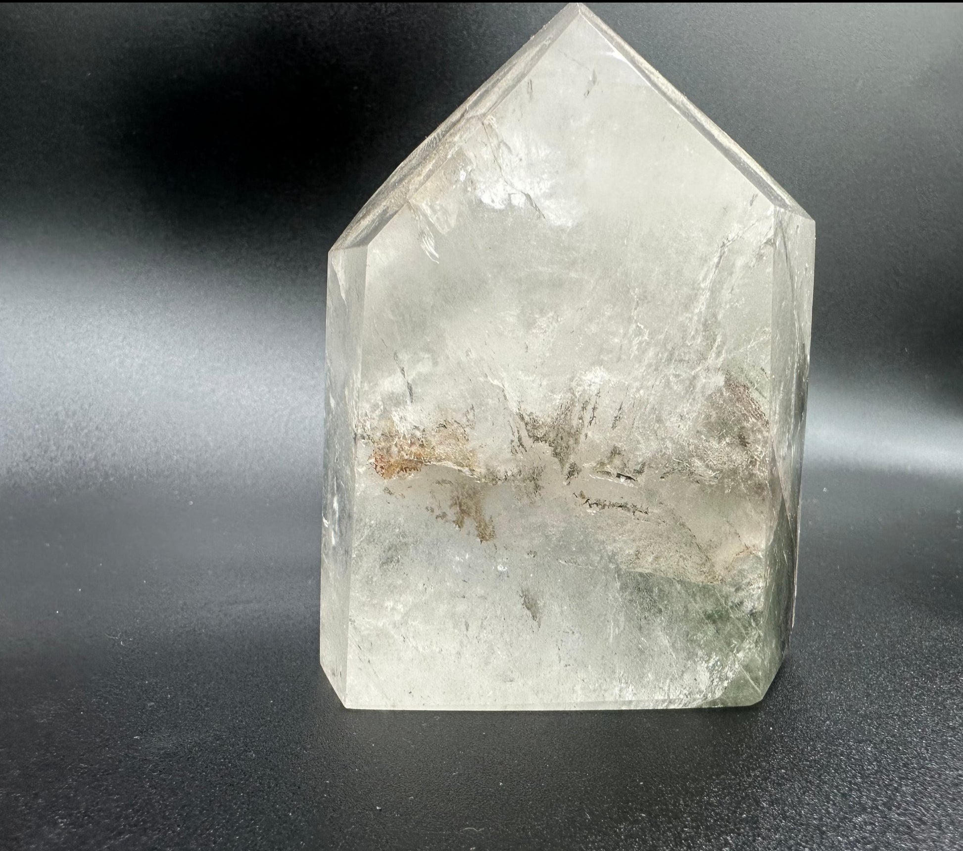 Side View Of Chlorite Quartz Point