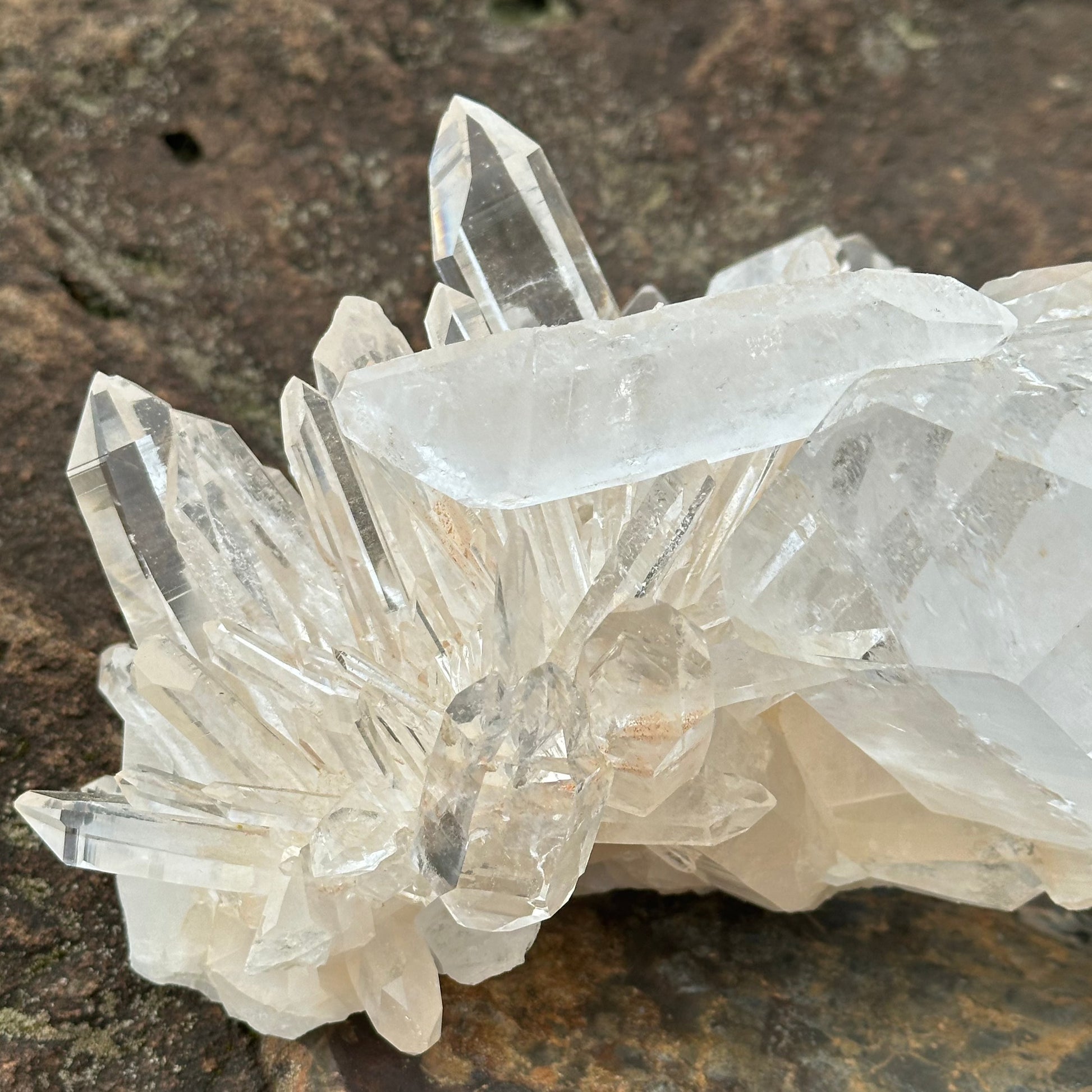 Back view of pristine collectible  crystal cluster