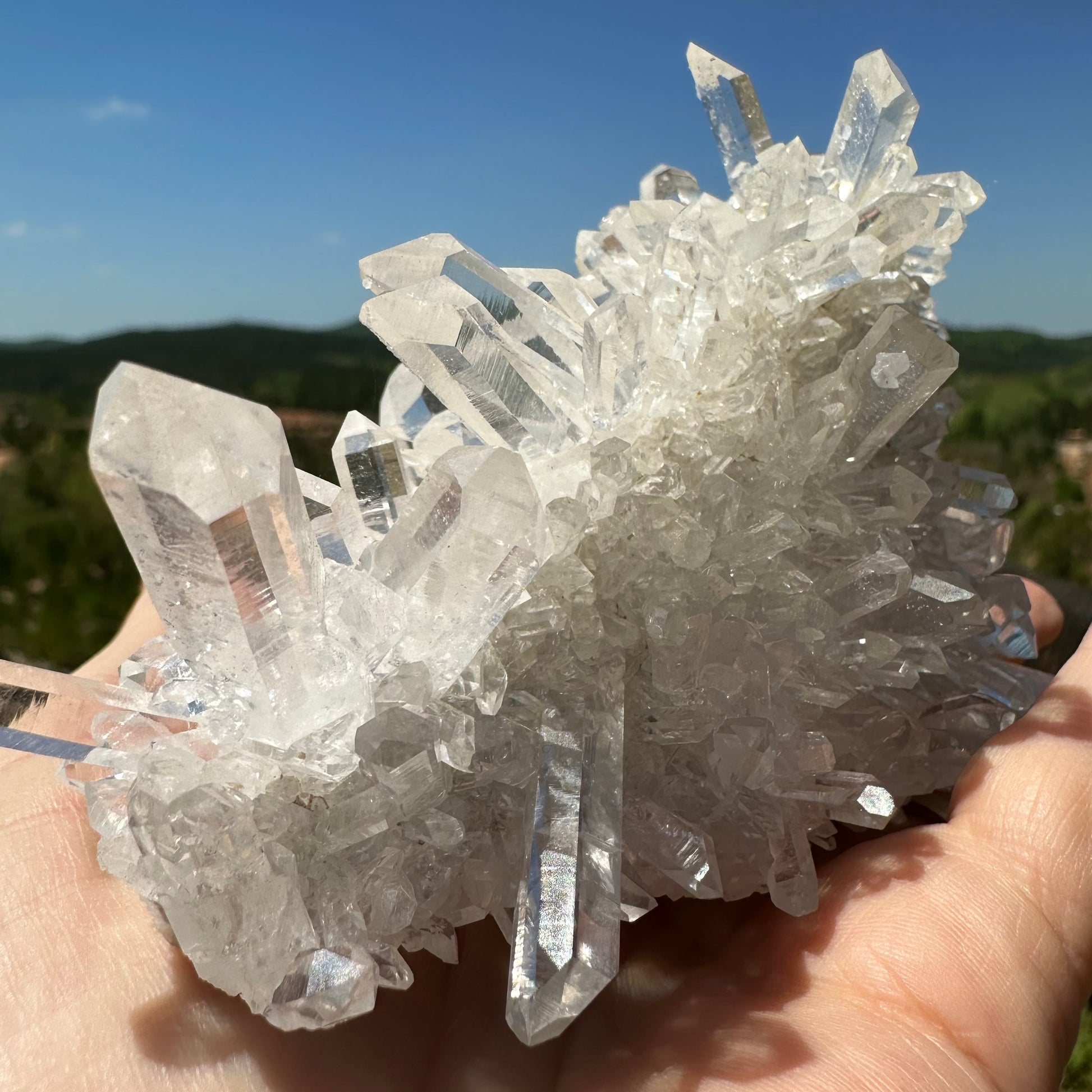 Alternative View Of Water Clear Gorgeous Small Collectible Crystal Cluster