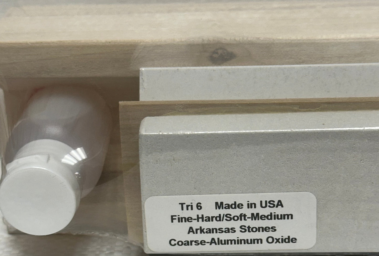 Tri 6 Fine Medium Arkansas Stone Honing Stone Kit Coarse Aluminum Oxide With Oil