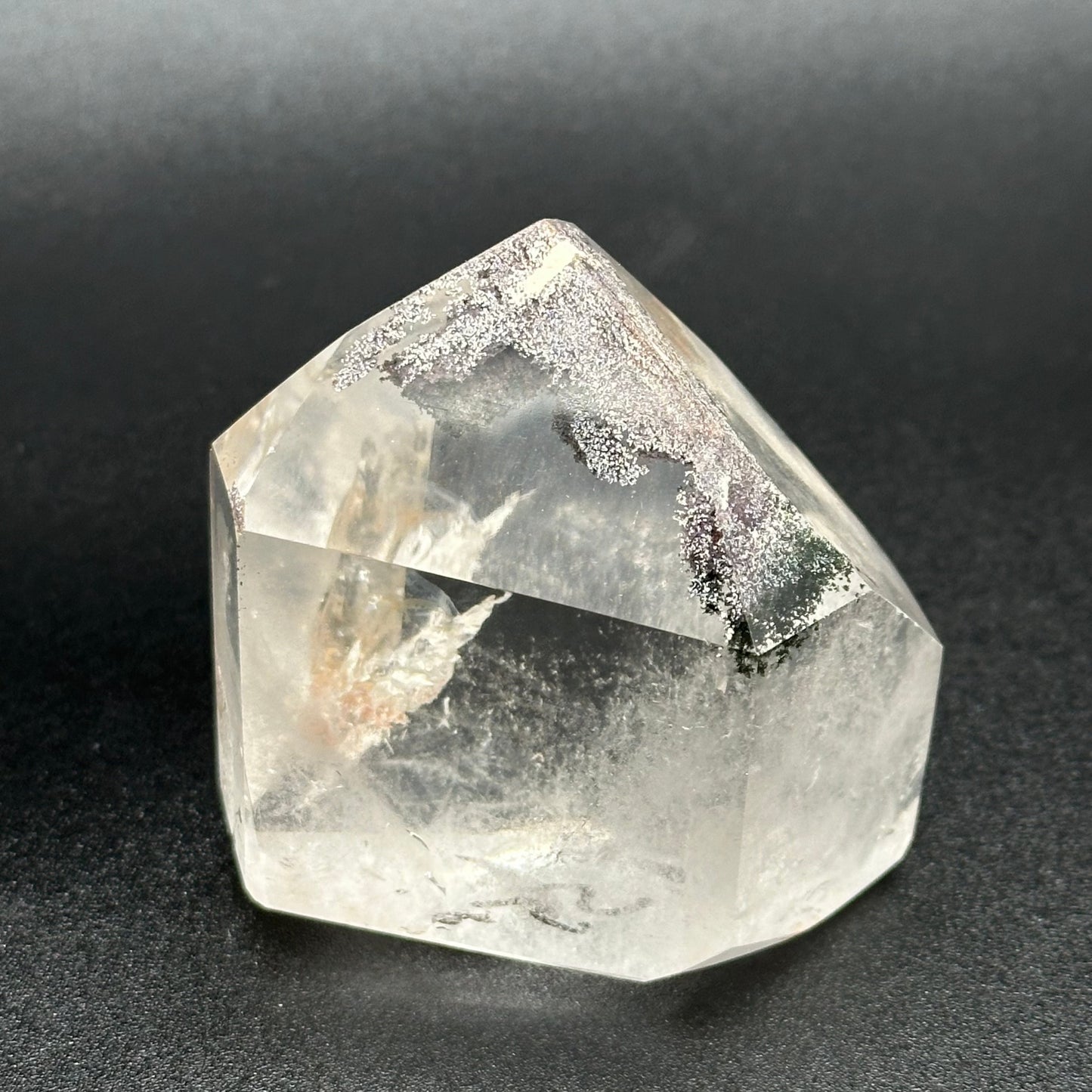 Chlorite Included Crystal Crystal from Brazil with Chorite Inside And Outside the Stone