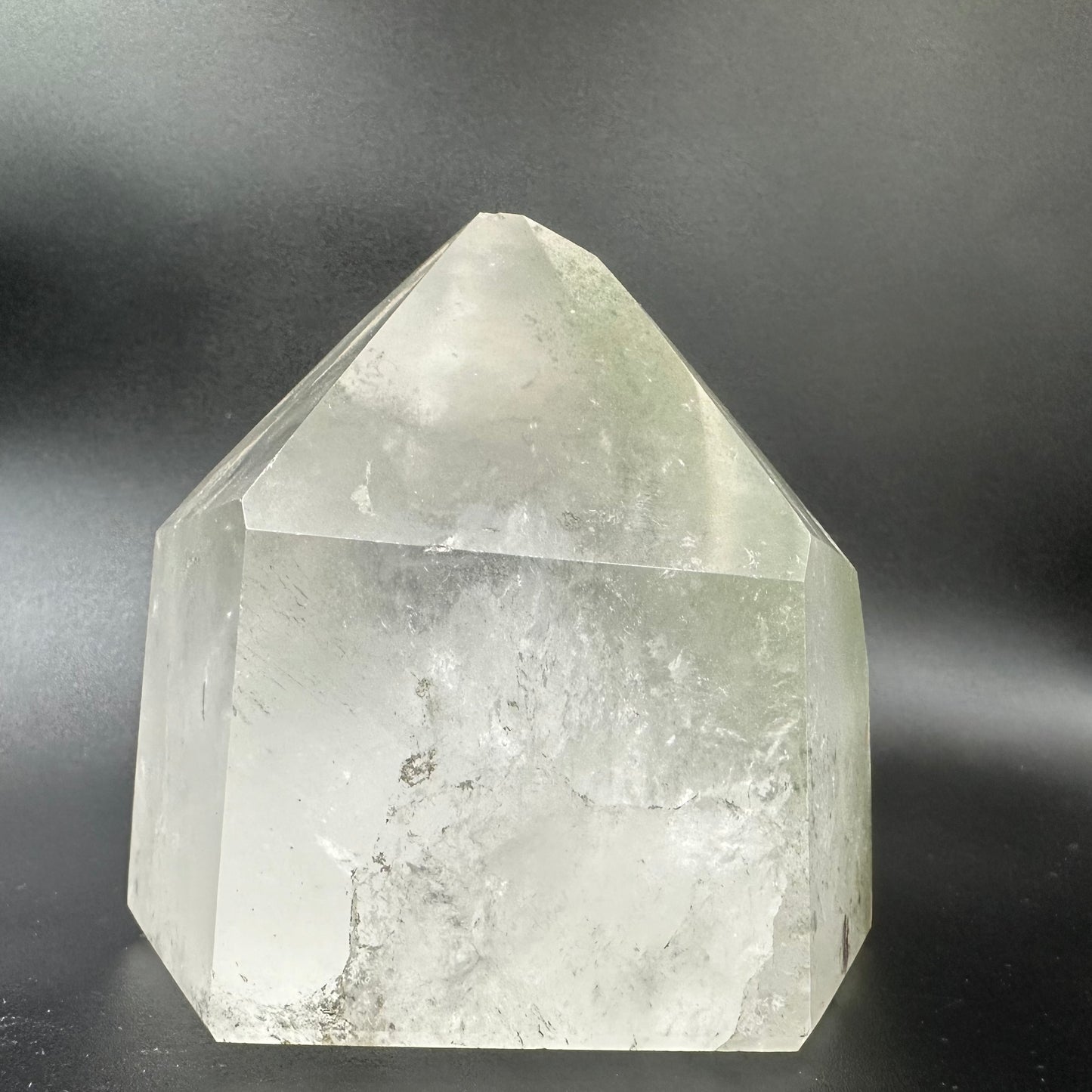 Green Chlorite Quartz Crystal Brazilian Point