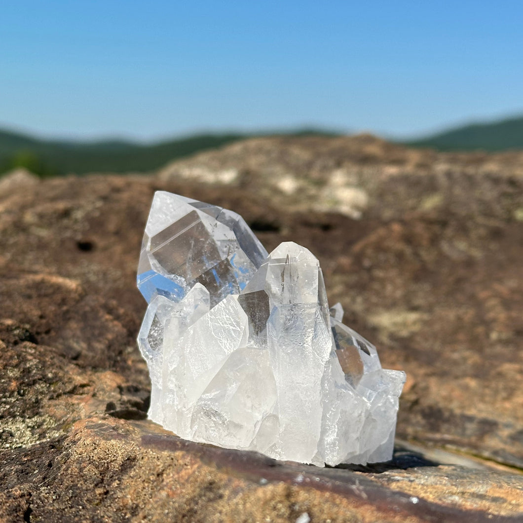 Raw Clear Quartz Crystal Cluster
