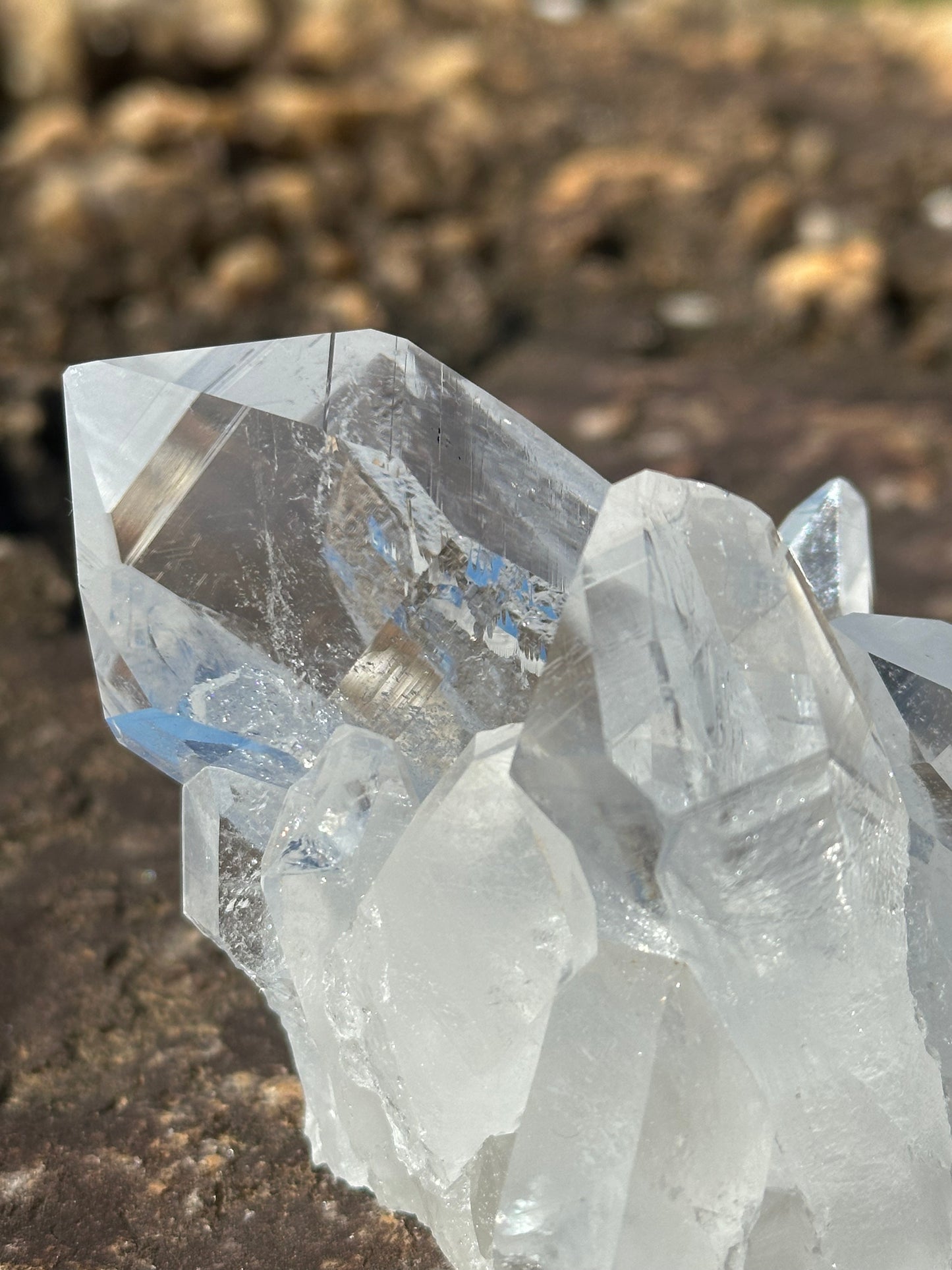 Raw Clear Quartz Crystal Cluster