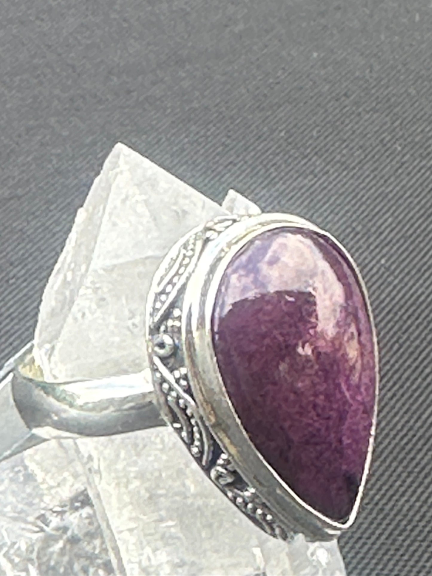 Purpurite Ring Women's Purple Stone Jewelry