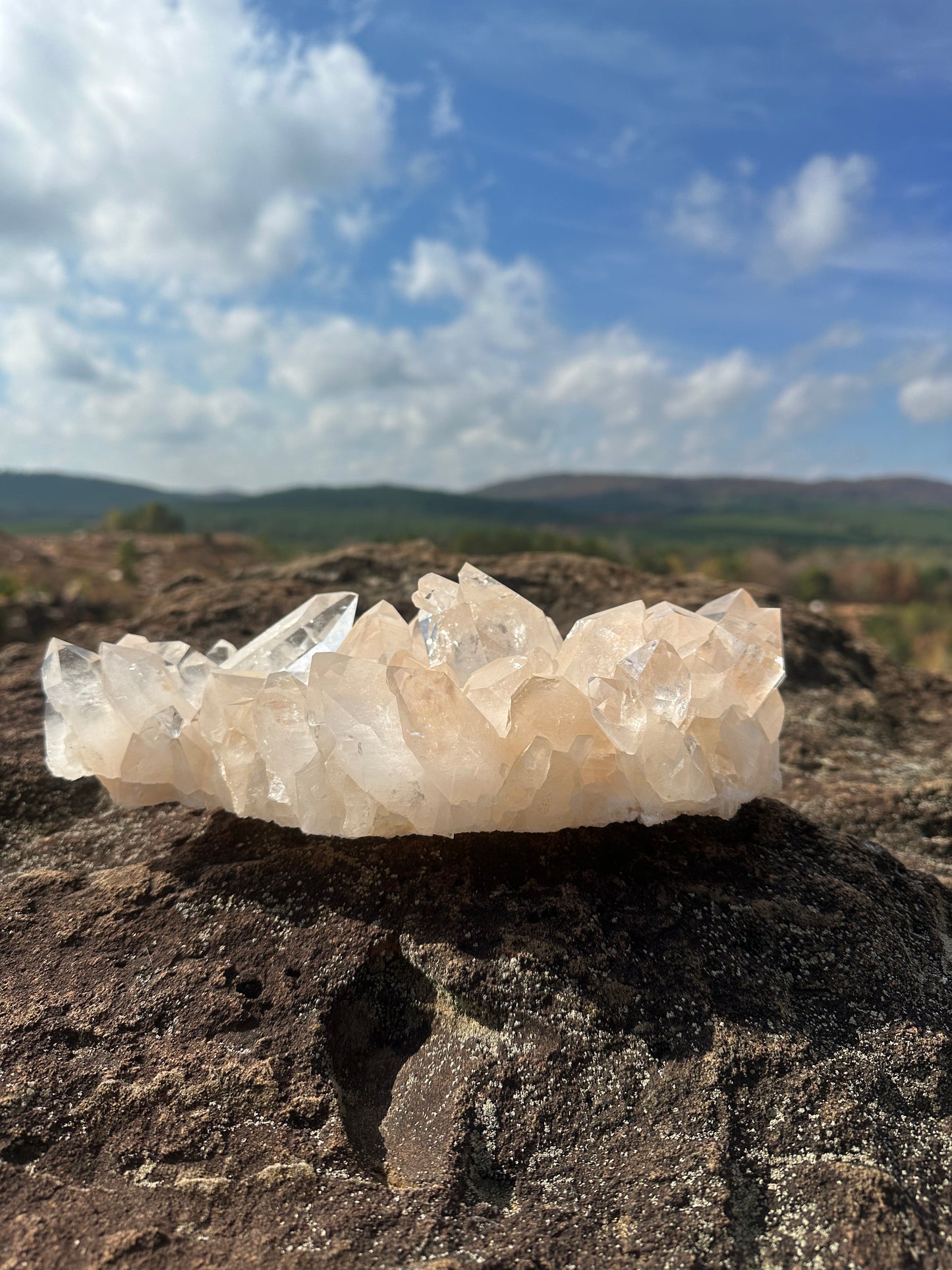 Clear Arkansas Quartz Crystal Cluster Metaphysical Stone Collectible Decor