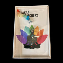 Load image into Gallery viewer, Sun Catcher With Heart And Chakra Stones, Above The Clear Heart Is All The Stones Represented By The Chakras, Blues Greens Yellow Orange And Red

